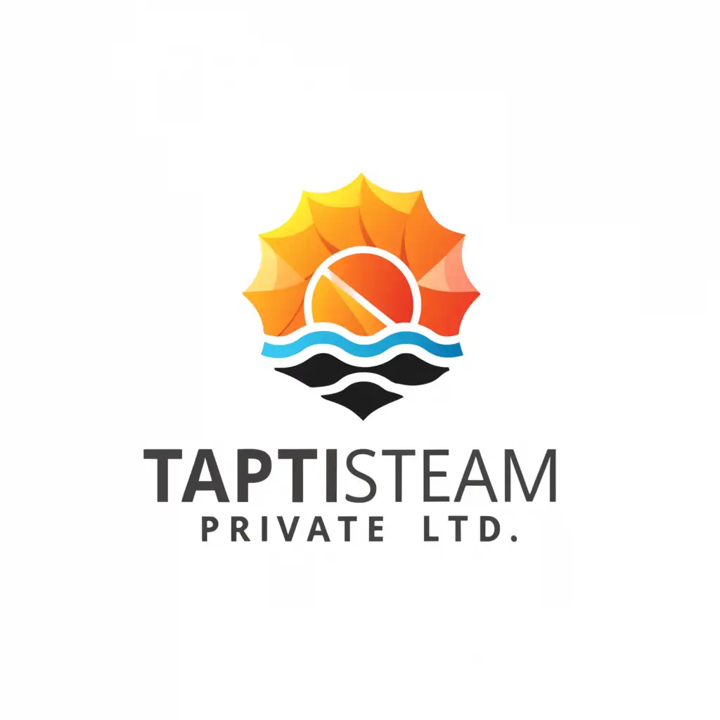 a logo design,with the text "Taptistream Private Ltd.", main symbol:Solar and Sun,Moderate,be used in Construction industry,clear background