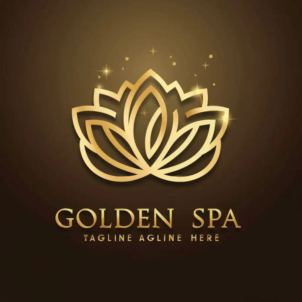 a logo design,with the text "Golden Spa", main symbol:icon,Moderate,be used in Beauty Spa industry,clear background