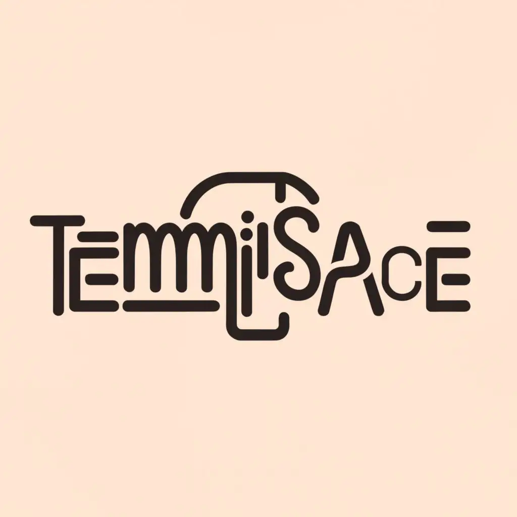 logo, fashion, with the text "temmiespace", typography