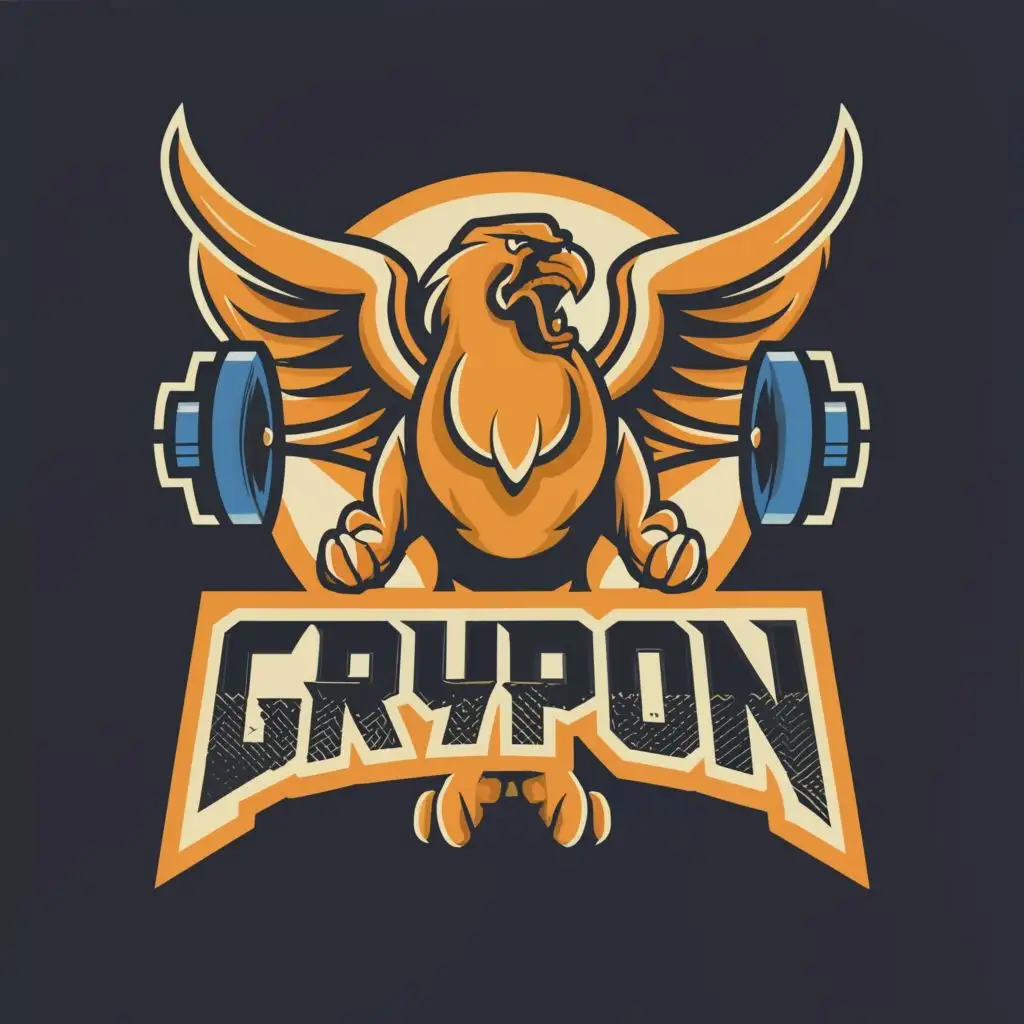 logo, Griffin animal, with the text "Gryphon", typography, be used in Sports Fitness industry