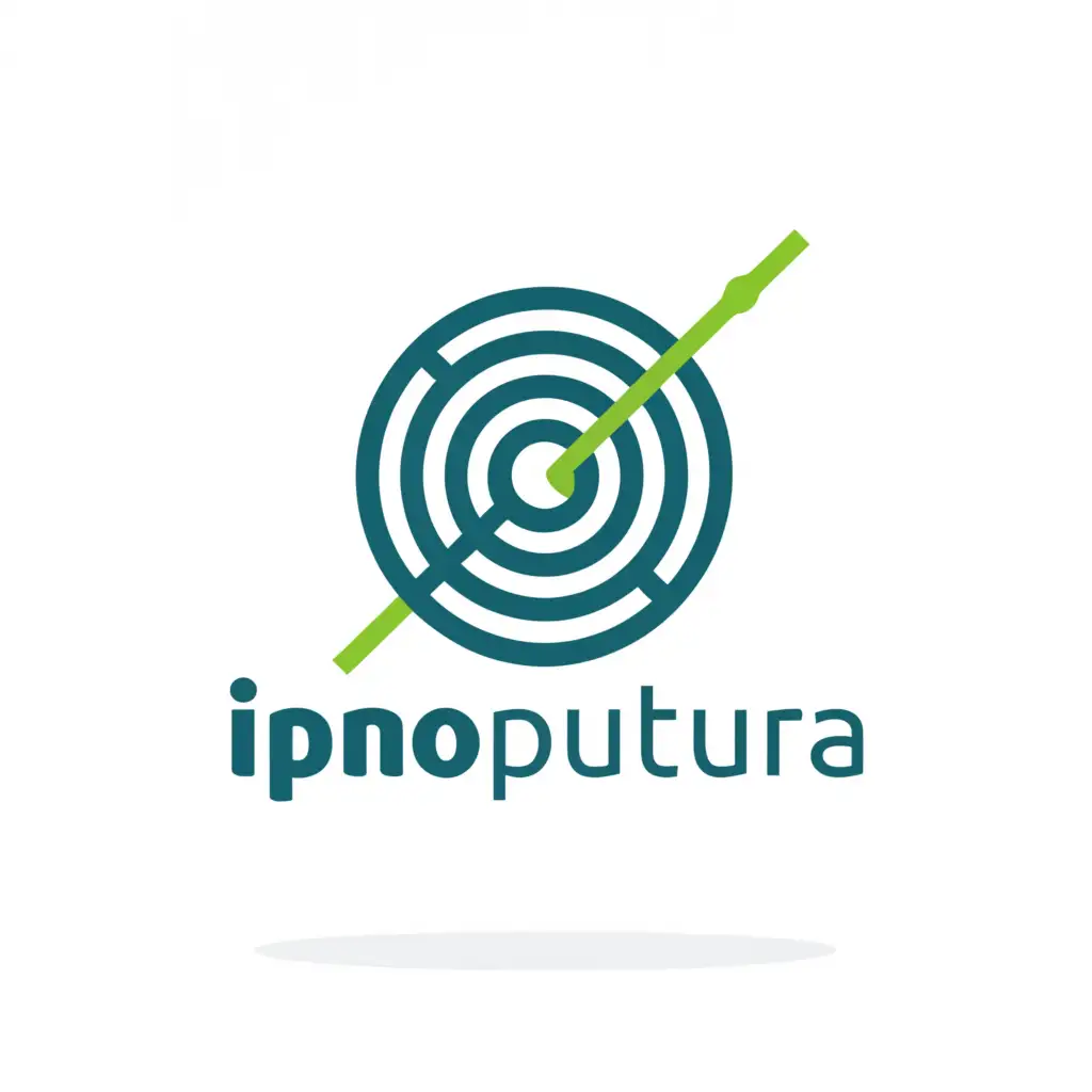 a logo design,with the text "Ipnopuntura", main symbol:Hypnosis acupuncture,complex,clear background