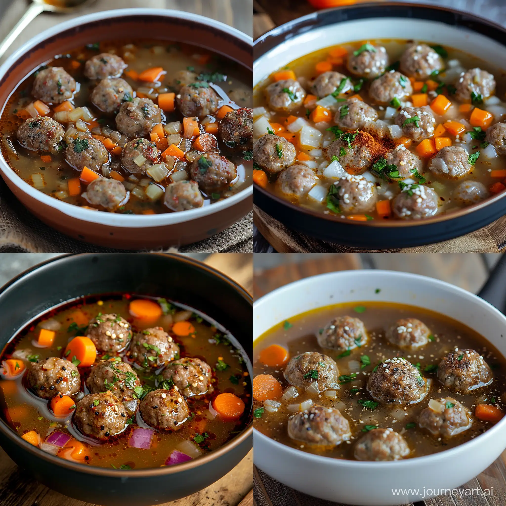 Homemade-Meatball-Soup-with-Bulgarian-Pepper-Dressing