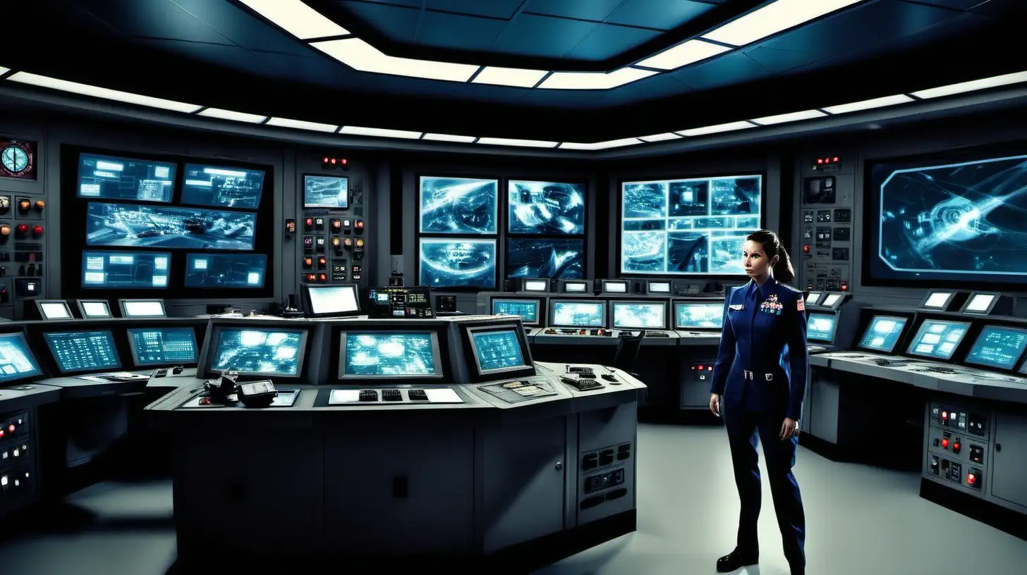 Commander Alexis Reacts to Emergency in Futuristic Control Room | MUSE AI