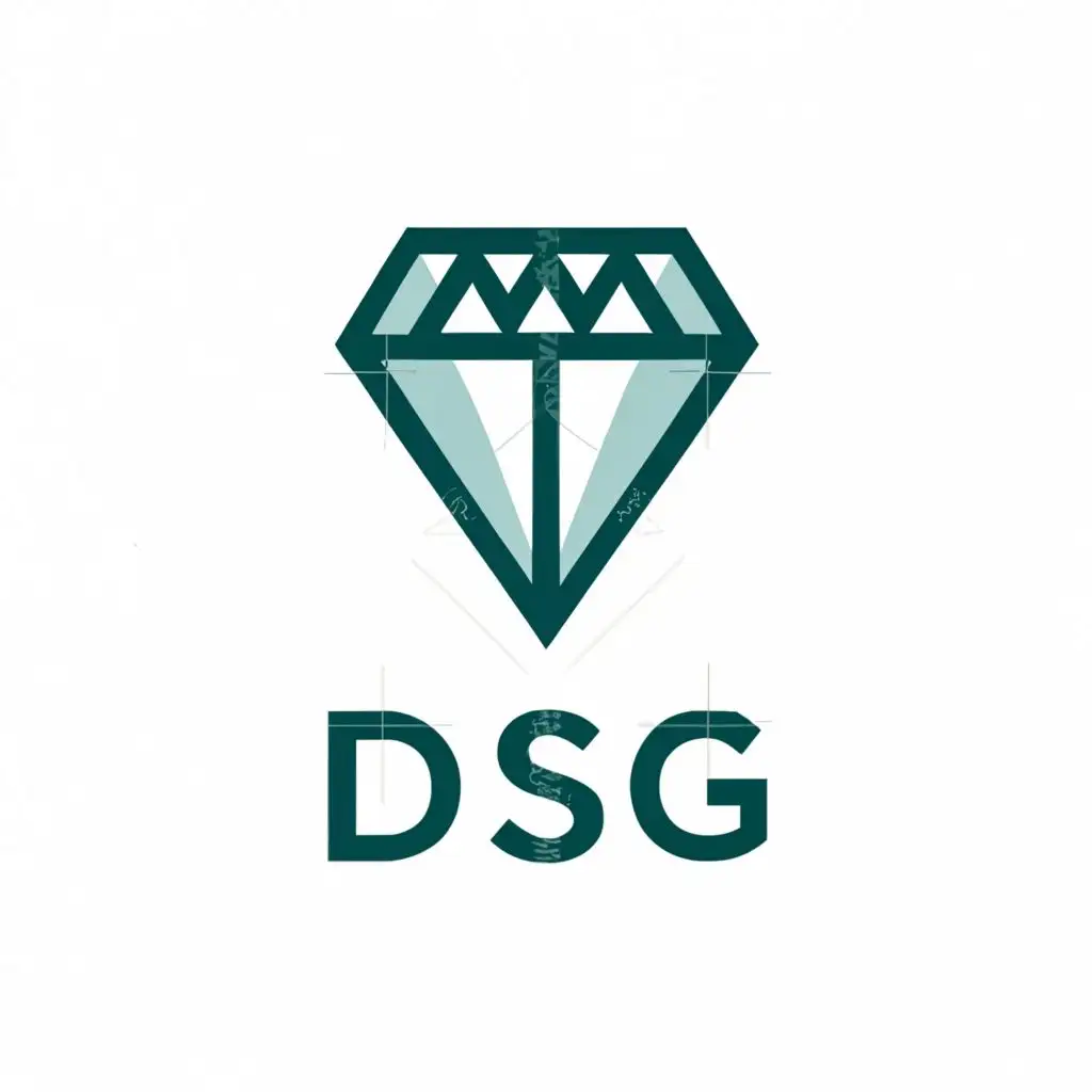a logo design,with the text "DSG", main symbol:Diamond,Minimalistic,be used in Technology industry,clear background