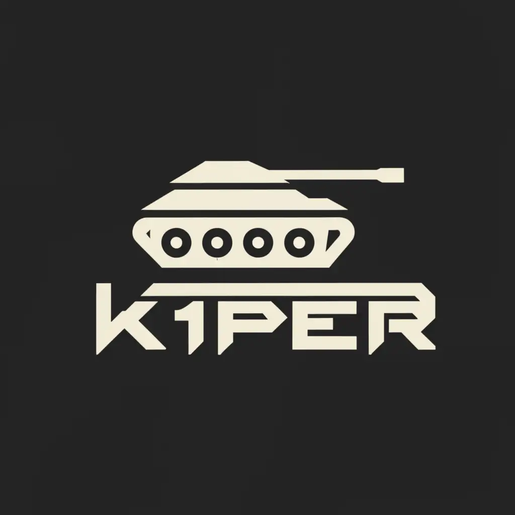 a logo design,with the text "K1peR", main symbol:Game world of tanks,complex,clear background