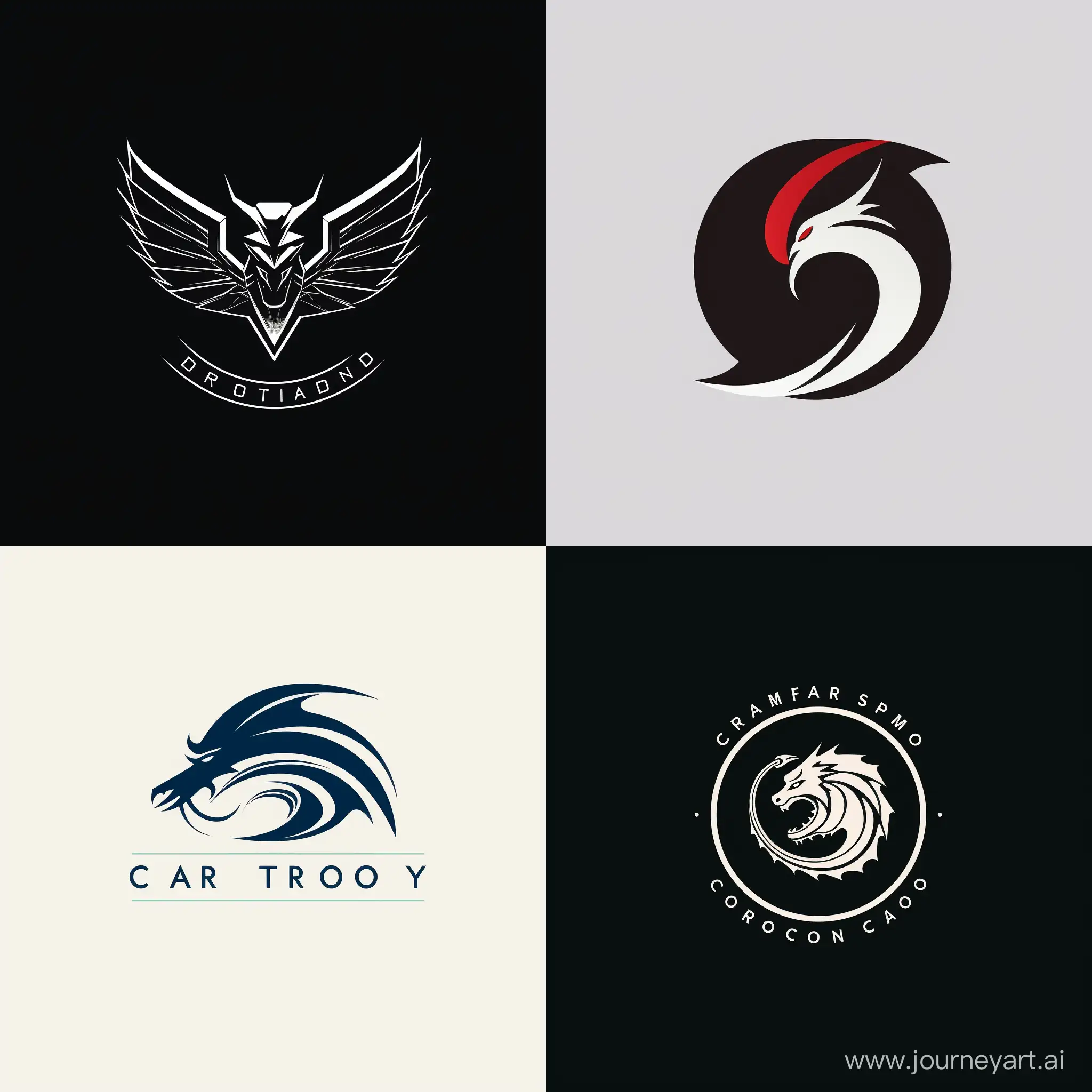 Minimalistic-Cargo-Transportation-Company-Logo-with-Dragon-Design