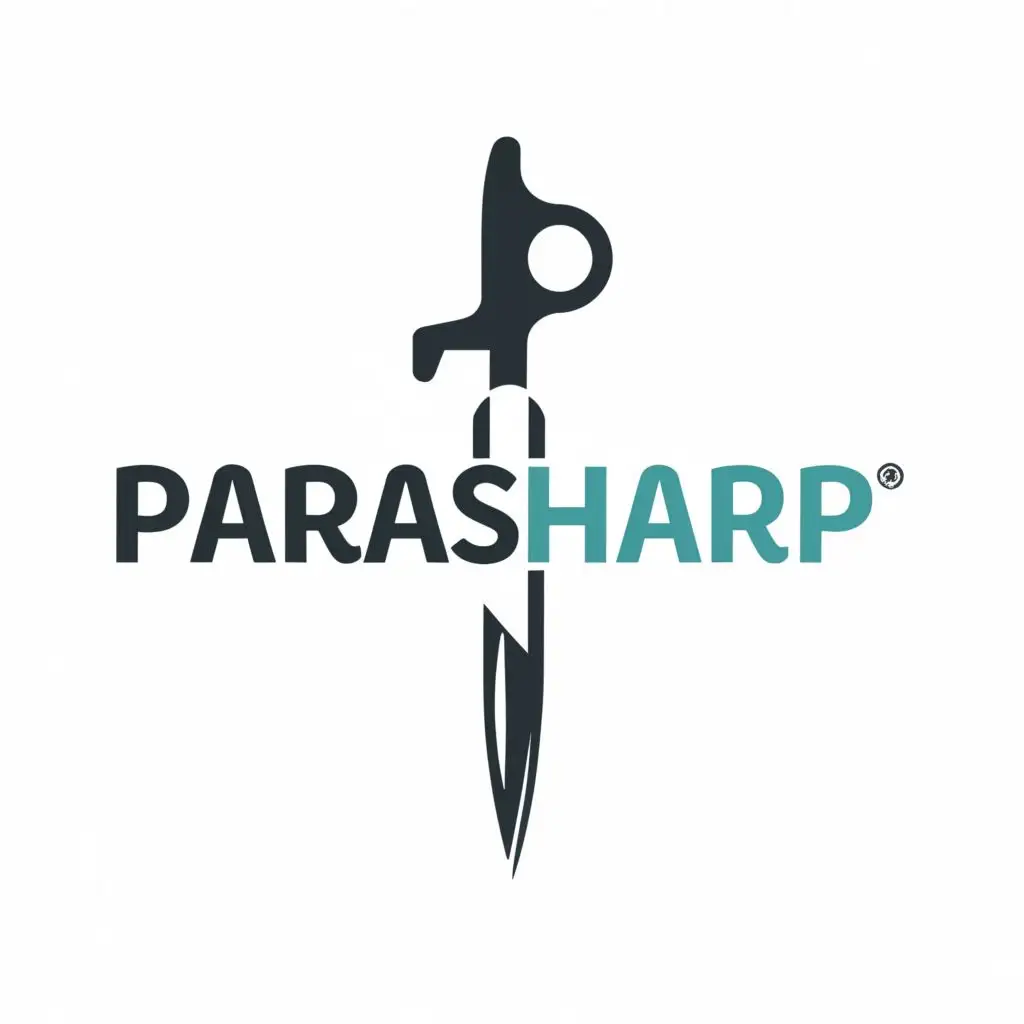 logo, surgical blades, with the text "ParaSharp", typography, be used in Medical Dental industry