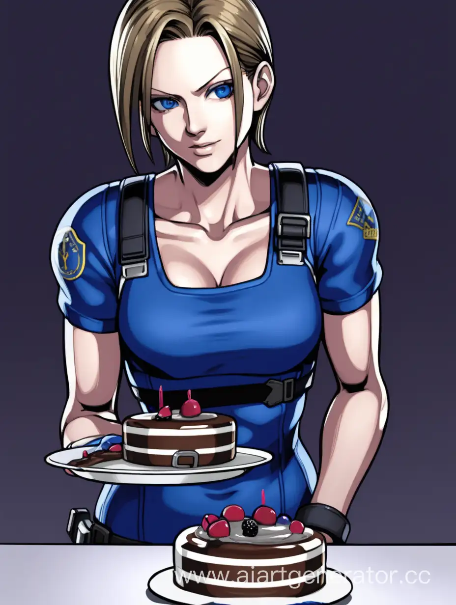 Jill-Valentine-Enjoying-a-Delicious-Cake-Resident-Evil-Inspired-Art