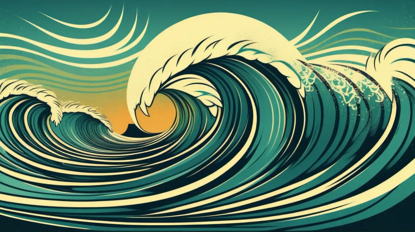 Vibrant SurfInspired Art Captivating Visuals with No Text