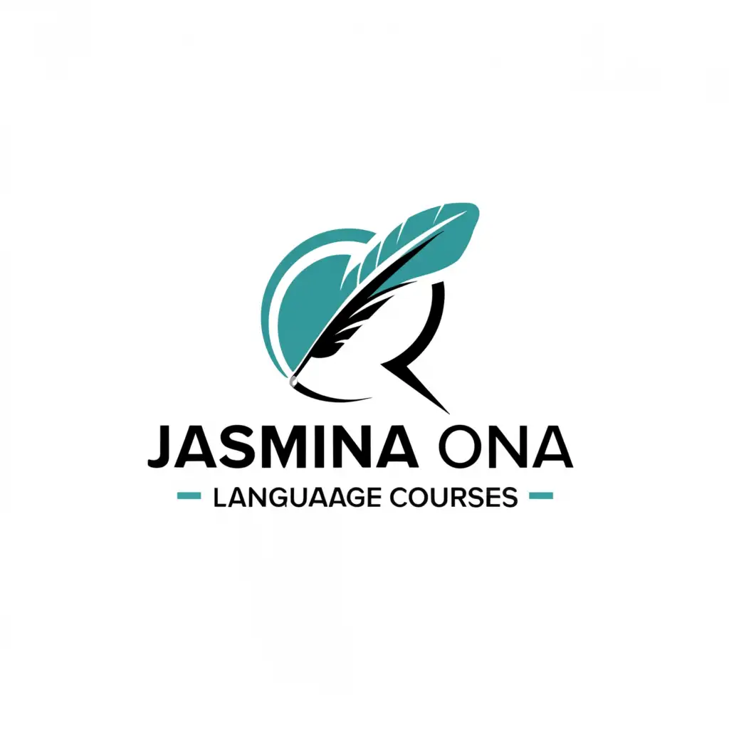 a logo design,with the text "Jasmina Ona Tili Courses", main symbol:Language Course,Teacher,Moderate,be used in Education industry,clear background