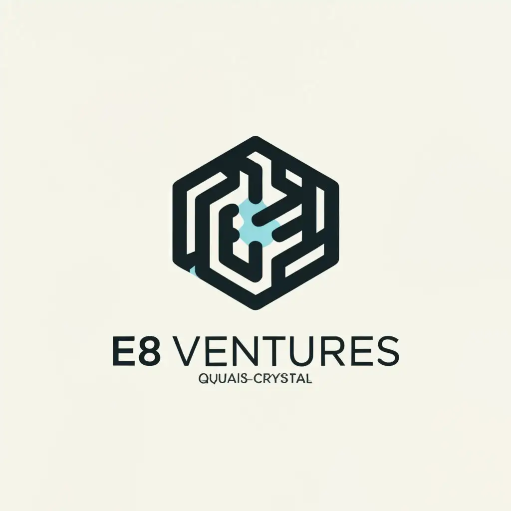 a logo design,with the text "E8 ventures", main symbol:E8 lattice quasi crystal,complex,be used in Technology industry,clear background