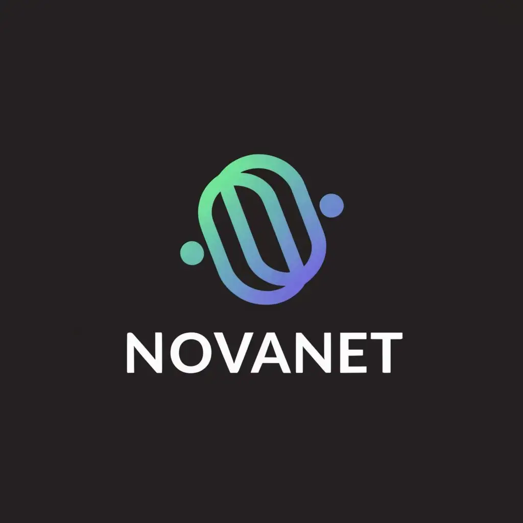 a logo design,with the text "NovaNet", main symbol:N,Moderate,be used in Internet industry,clear background