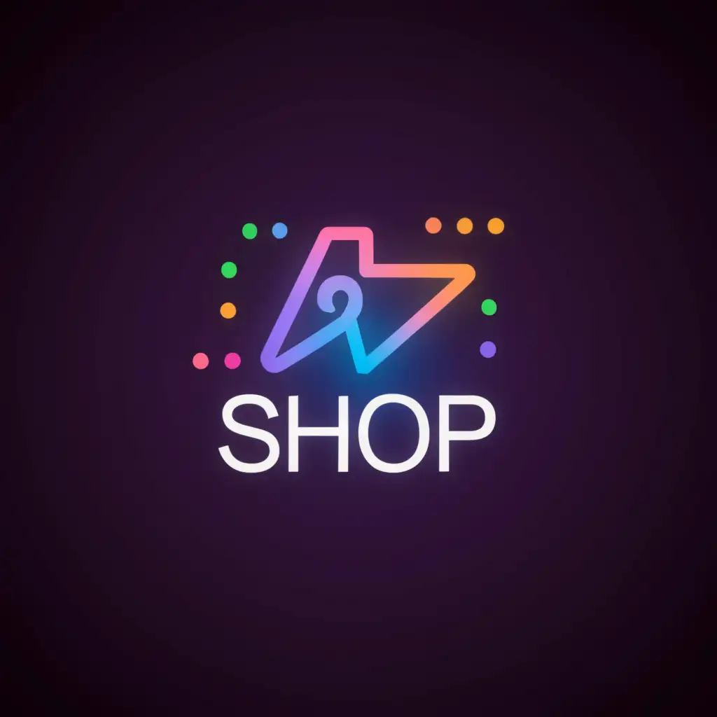 a logo design,with the text "altered's shop", main symbol:shopping card with vibrant led lights around it,Moderate,be used in Retail industry,clear background