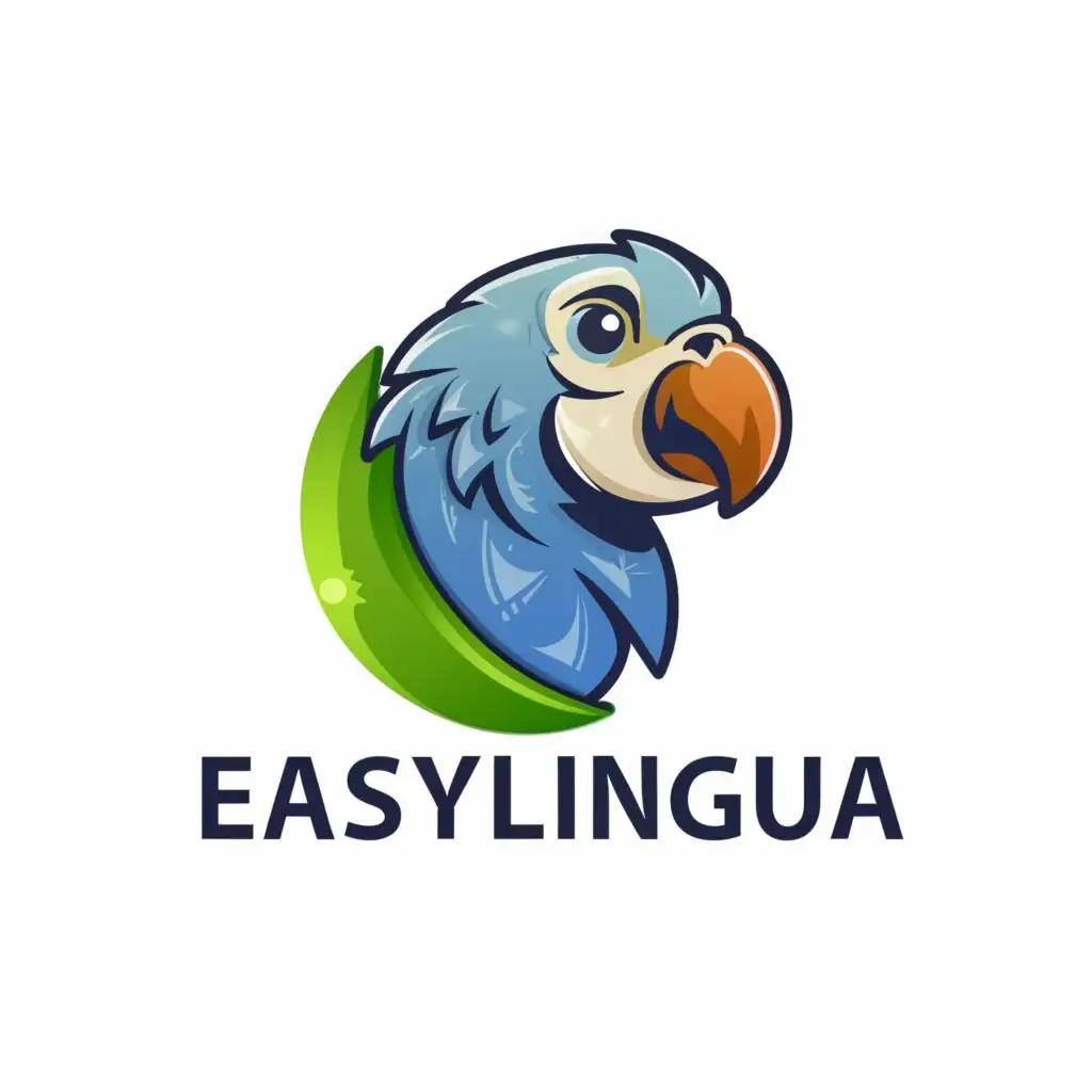 LOGO-Design-For-EasyLingua-Vibrant-Parrot-Symbolizing-Simplicity-and-Precision-in-Technology