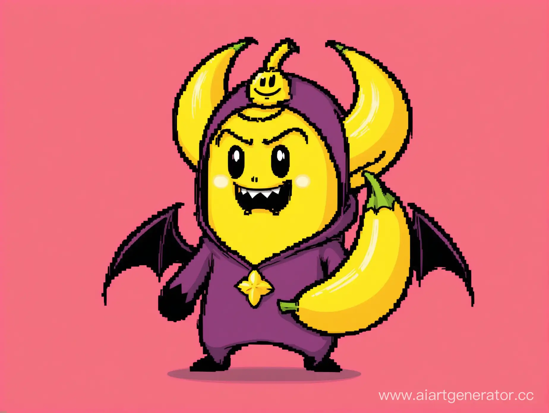 Mischievous-Banana-Dressed-as-an-Imp