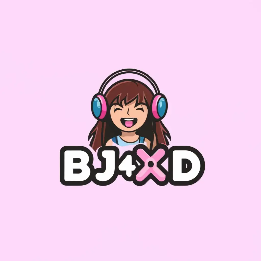 a logo design,with the text "bj4xd", main symbol:Girls Chat Rooms,Moderate,clear background