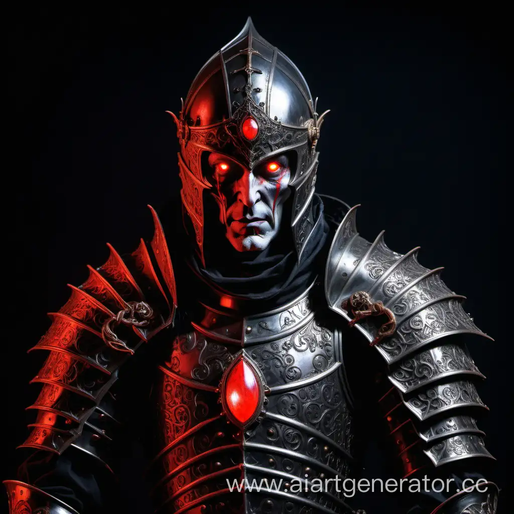 Gothic-Armor-Sorcerer-with-Red-Glowing-Eyes-on-Black-and-Red-Background
