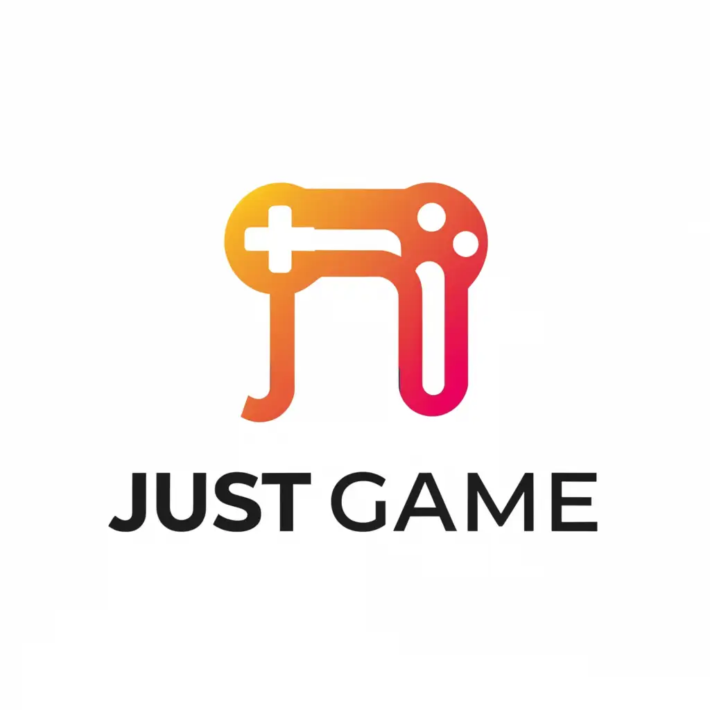 a logo design,with the text "Just Game", main symbol:J,Minimalistic,be used in Internet industry,clear background