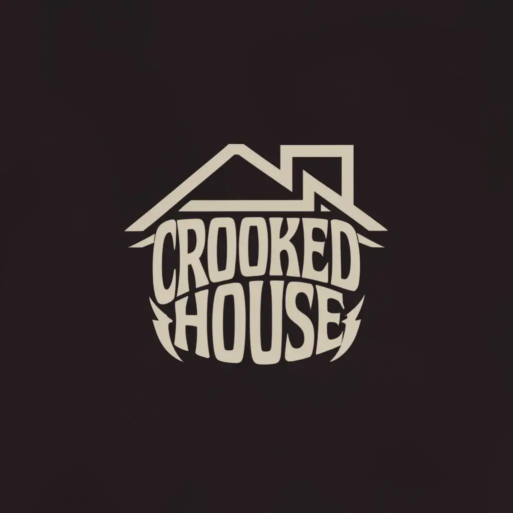 LOGO-Design-for-Crooked-House-Quirky-House-Symbol-in-Entertainment-Industry