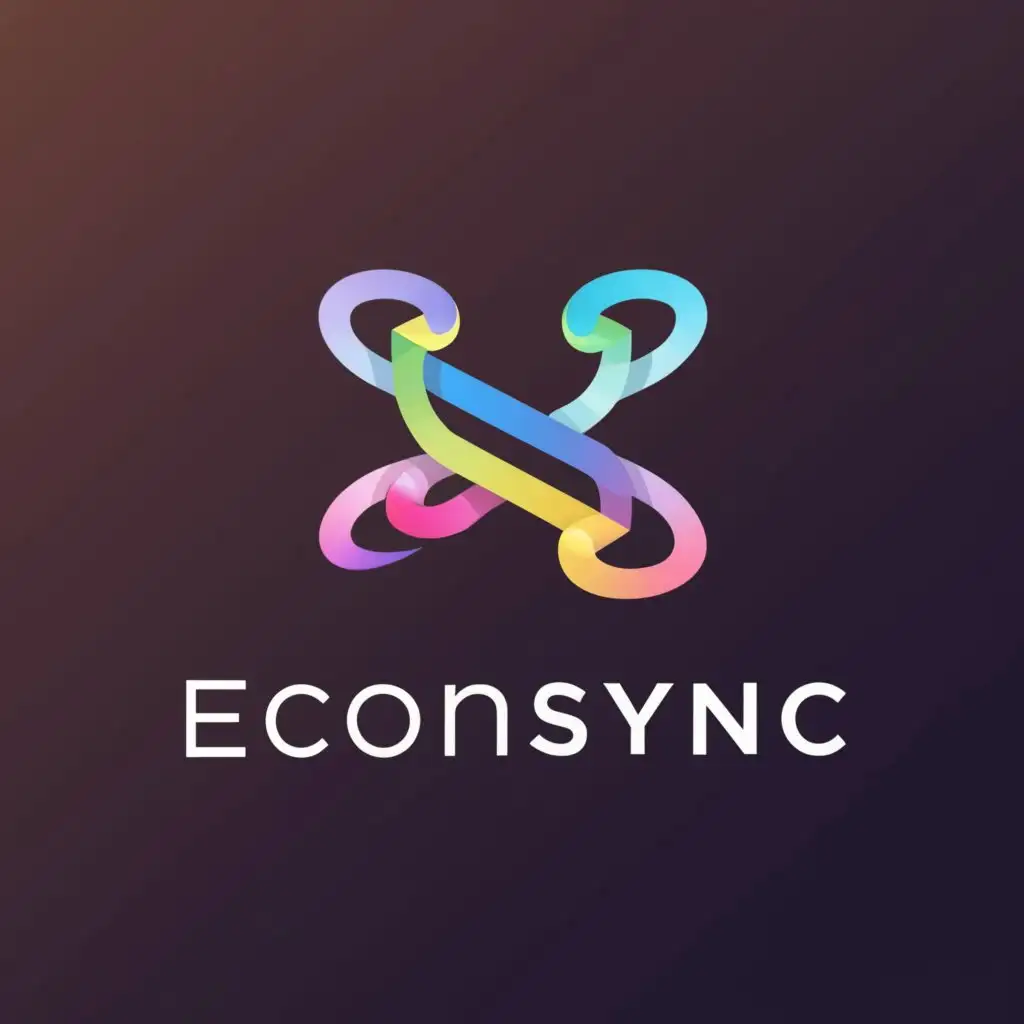 a logo design,with the text "econsync", main symbol:3d sync,complex,be used in Technology industry,clear background