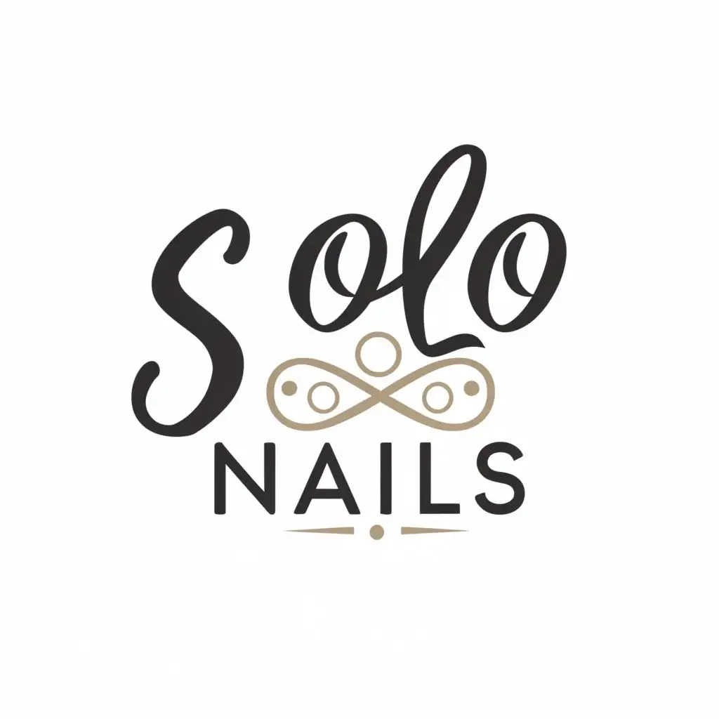 logo, Alone, with the text "Solo nails", typography, be used in Beauty Spa industry