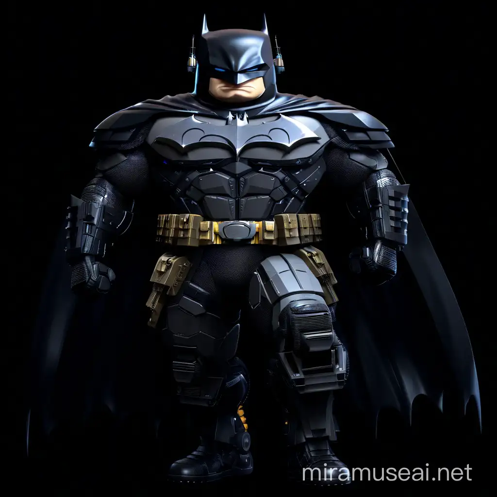 Dark Knight Vigilante Patrolling Gotham City Streets