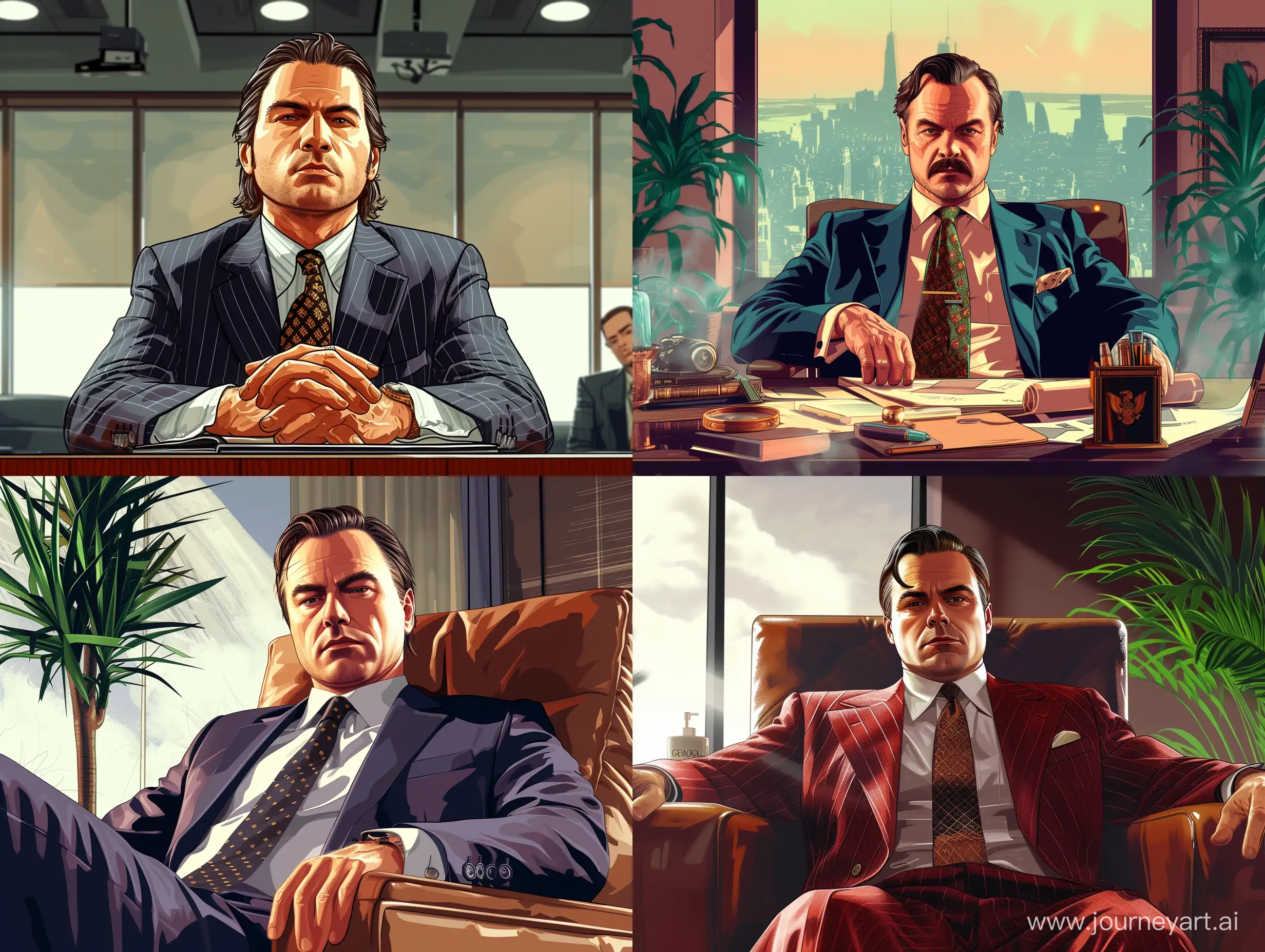 Highly-Detailed-Wolf-of-Wall-Street-Art-in-Grand-Theft-Auto-Style