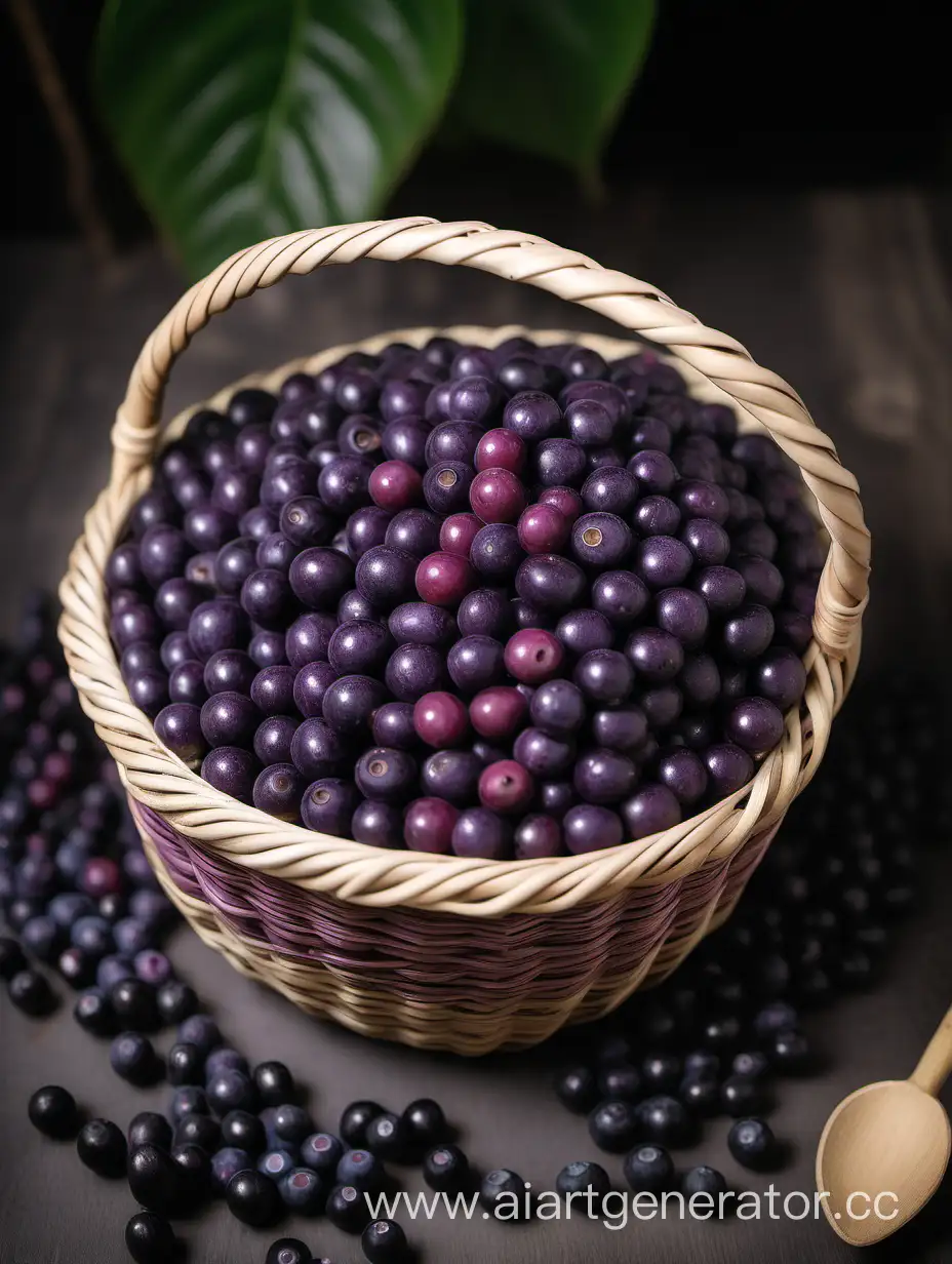 Fresh-Aa-Berries-in-a-Rustic-Wooden-Basket
