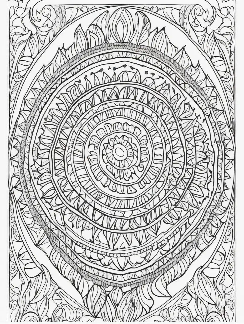 Relaxing Crochet Blanket Indian Patterns Coloring Page at 400DPI
