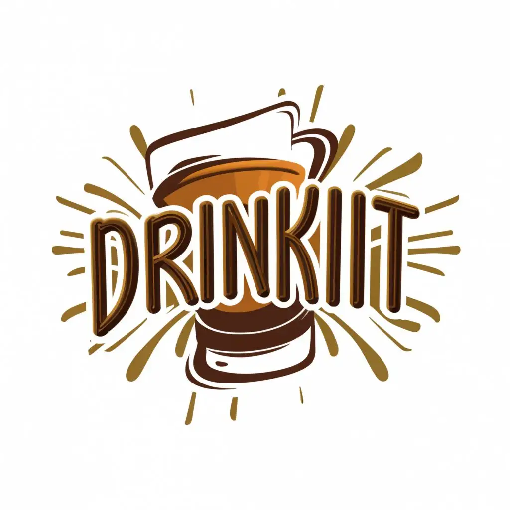 a logo design,with the text "drinkit", main symbol:coffee cup  ,Moderate,clear background
