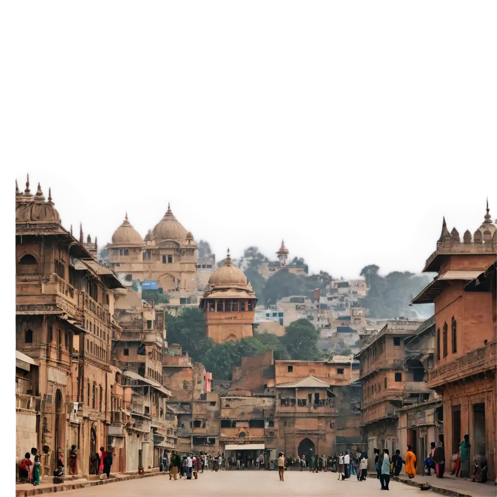 Discover-the-Timeless-Charm-of-the-Old-City-of-India-Through-a-Captivating-PNG-Image
