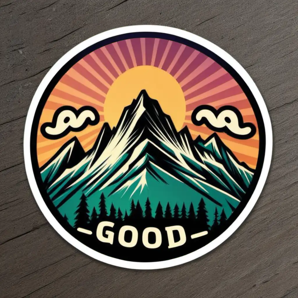 Soothing Mountain Sticker for Positive Vibes