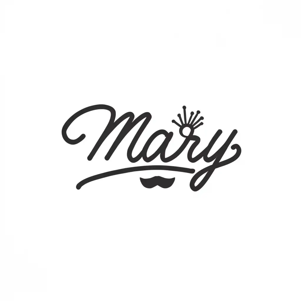 a logo design,with the text "Mary", main symbol:Eyelash,Moderate,clear background