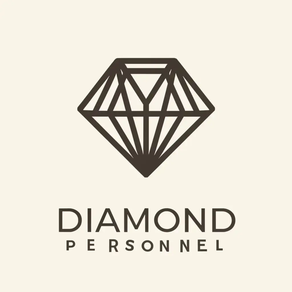 a logo design,with the text "DIAMOND PERSONNEL", main symbol:DIAMOND,complex,be used in Technology industry,clear background