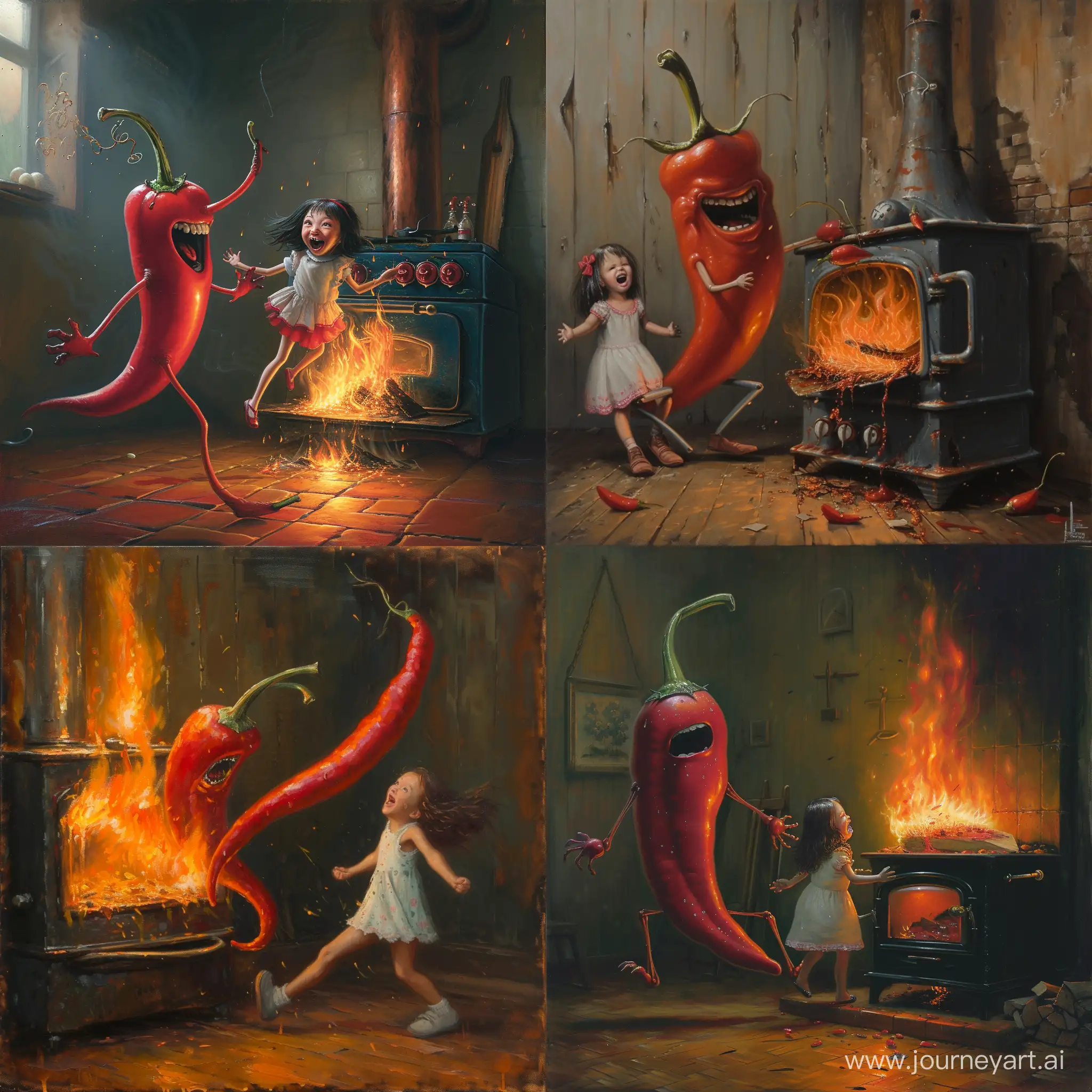 Mischievous-Chili-Pepper-Drags-Little-Girl-into-Stove-with-Fiery-Laughter