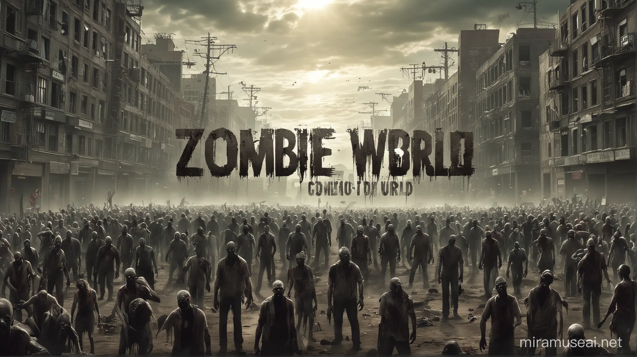 PostApocalyptic Scene Desolate Zombie World