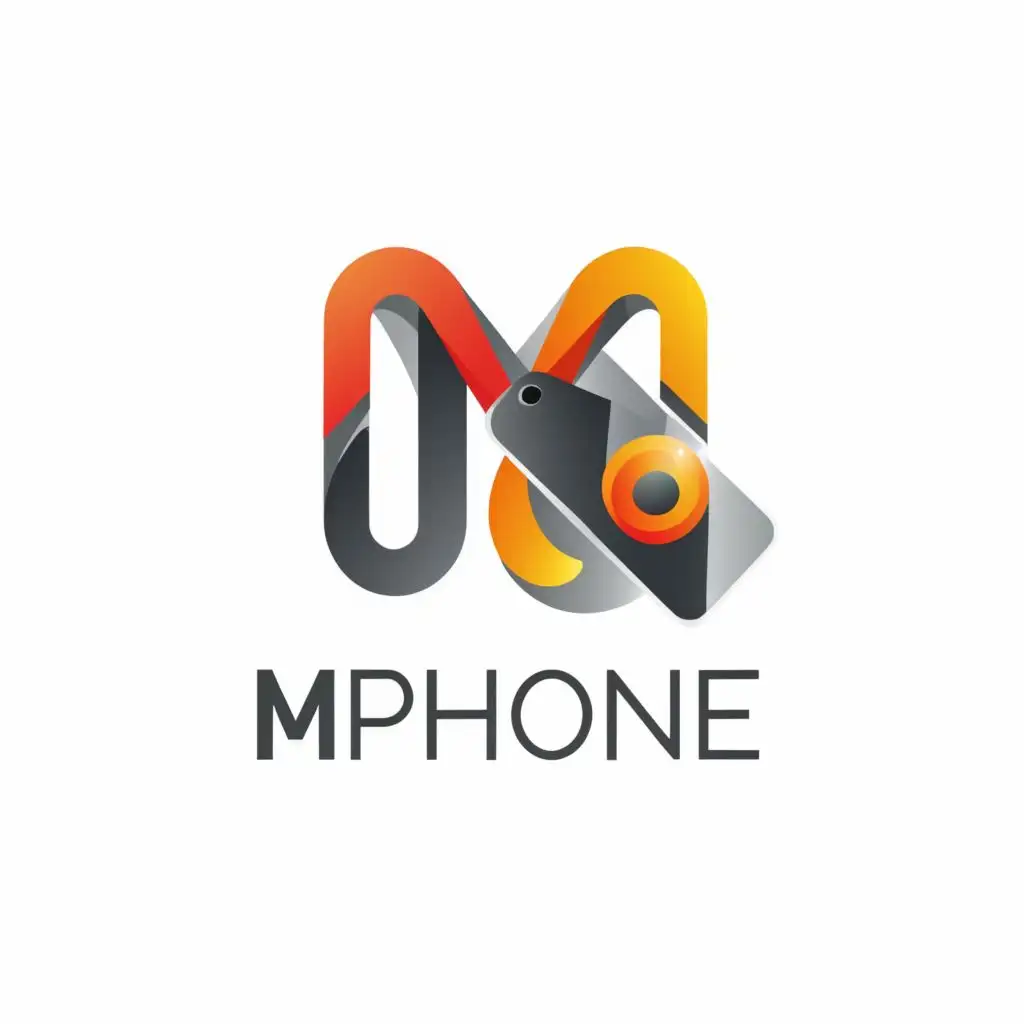 logo, M PHONE, with the text "M PHONE", typography, be used in Internet industry