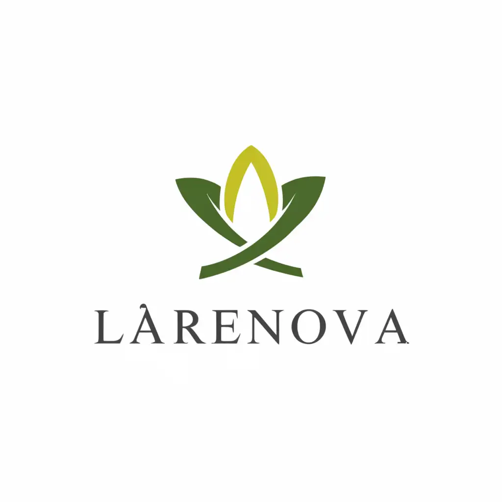 a logo design,with the text "LaRenova", main symbol:leaf of plant,Moderate,clear background