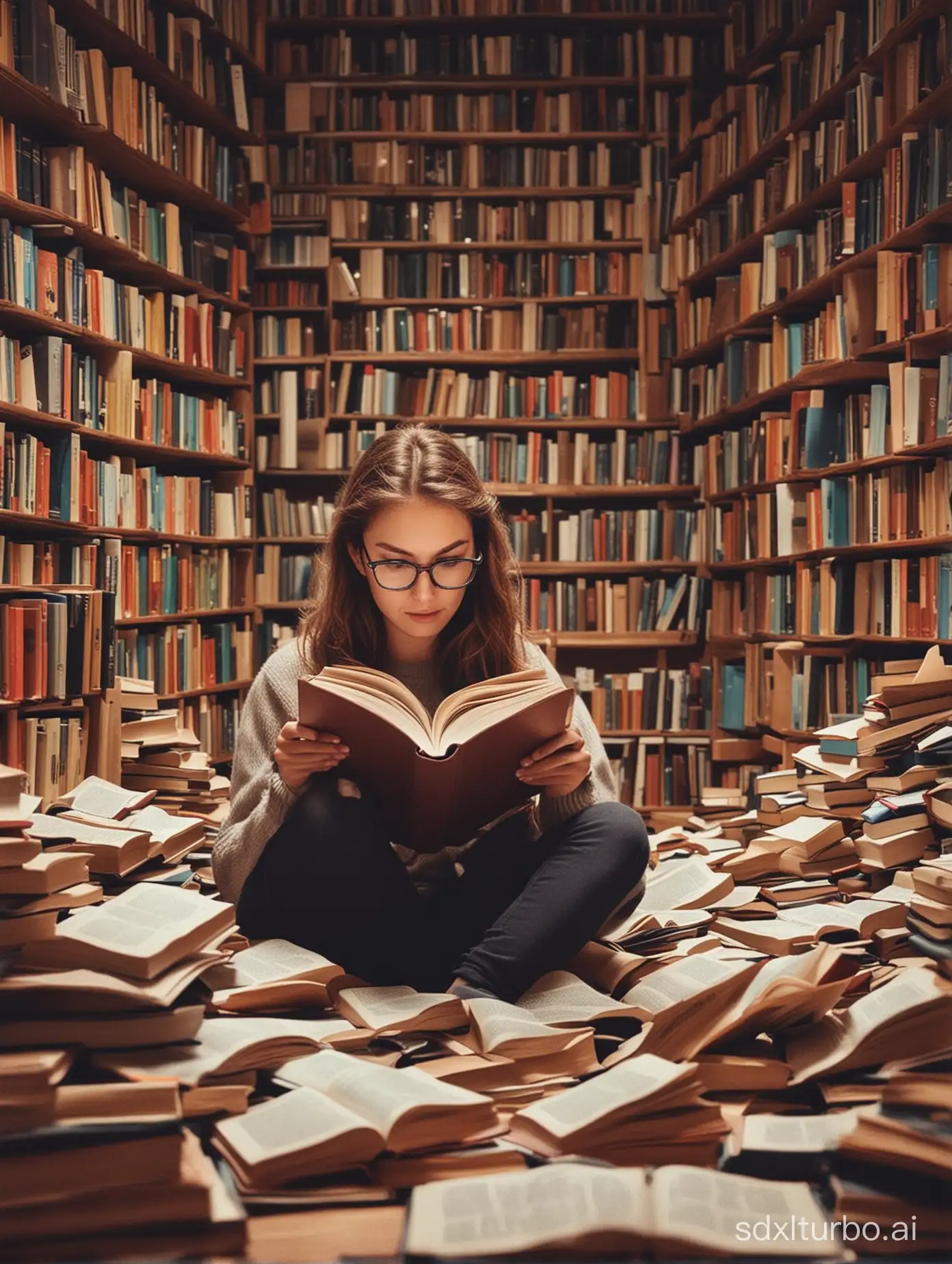 Speed-Reading-Enthusiastic-Individual-Engrossed-in-Rapid-Book-Consumption