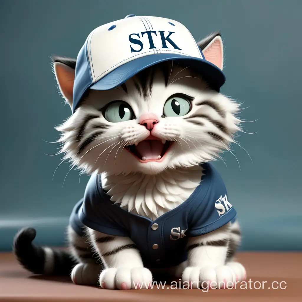 Котик в бизболке с подписью СТК