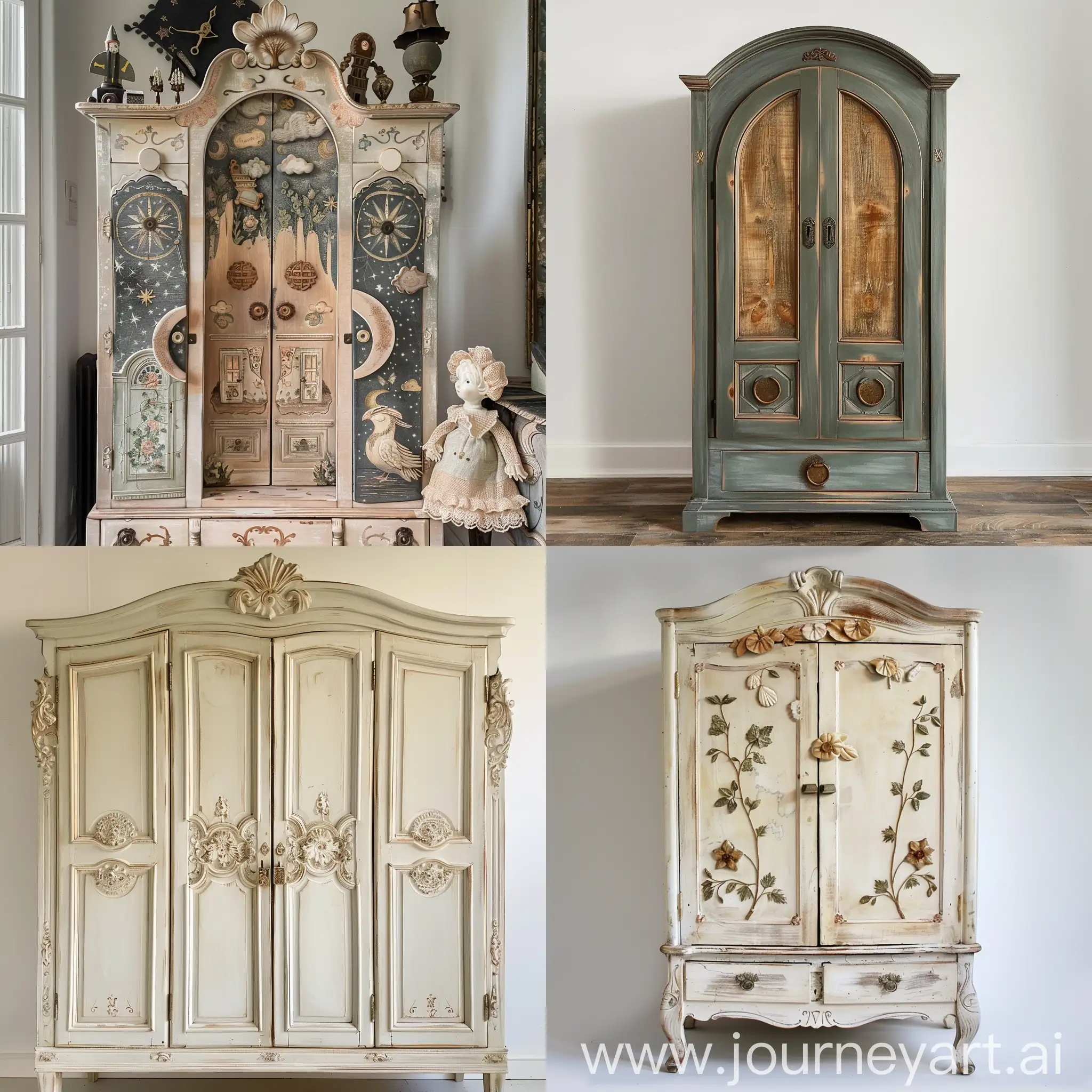Elegant-Vintage-Lilac-Armoire-with-Intricate-Carvings