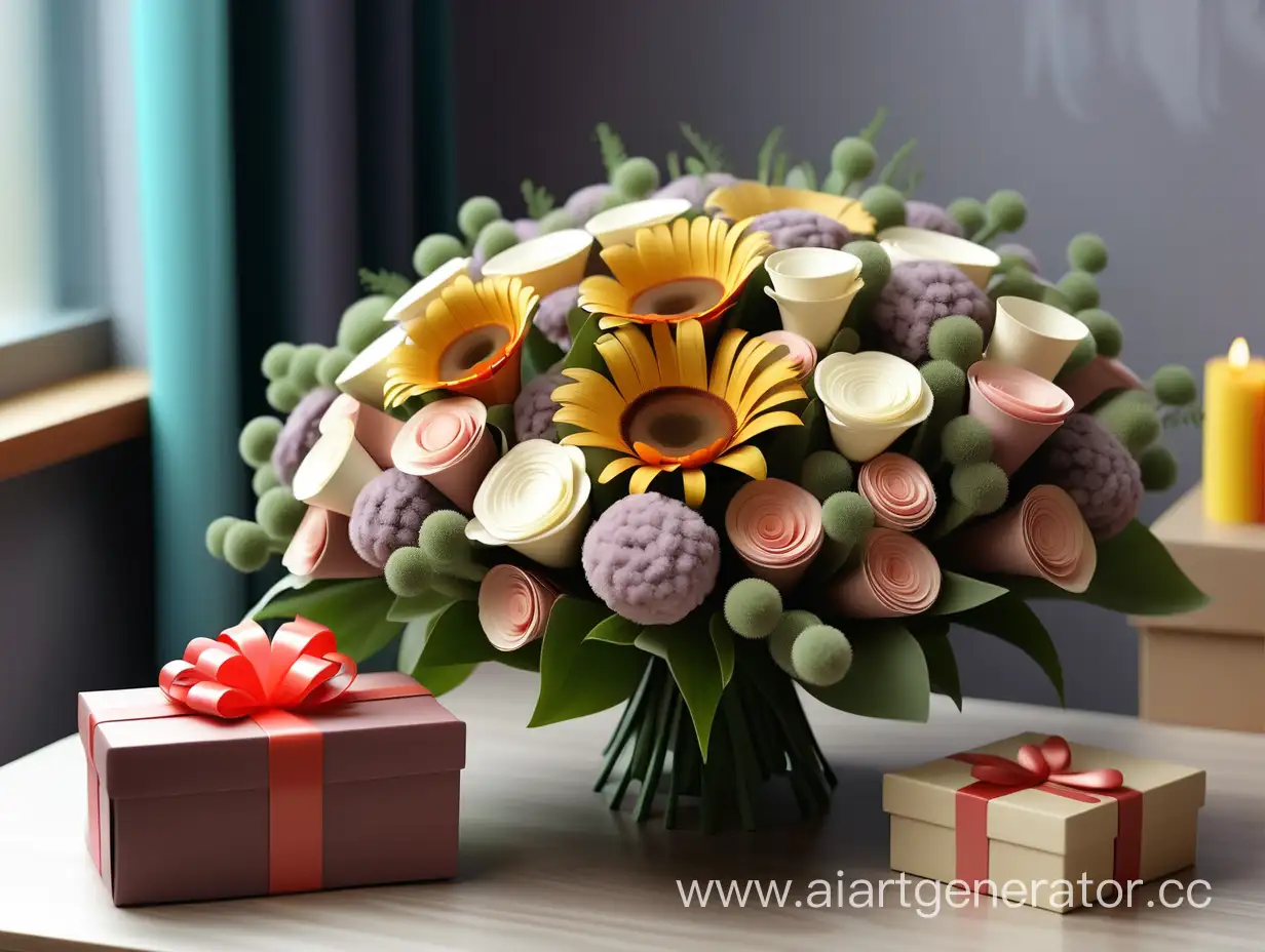 Vibrant-Birthday-Bouquet-and-Gift-Box-Arrangement