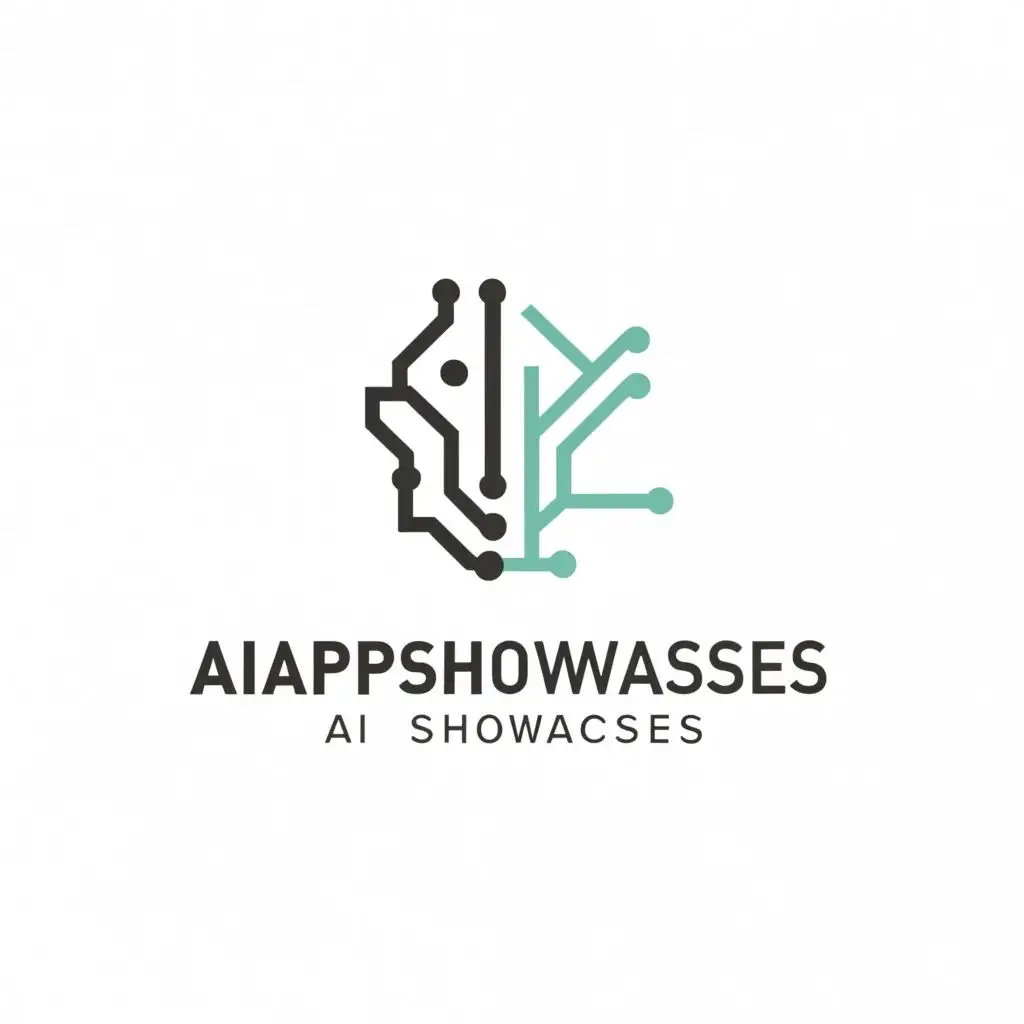 a logo design,with the text "aiappshowcases", main symbol:ai tools,Minimalistic,be used in Technology industry,clear background