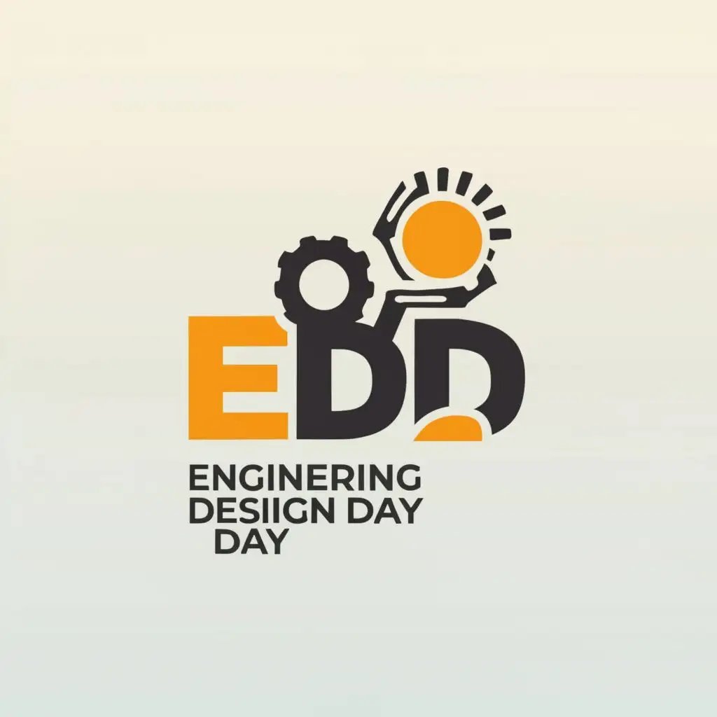 a logo design,with the text Engineering Design Day, main symbol:EDD,Complex,clear background