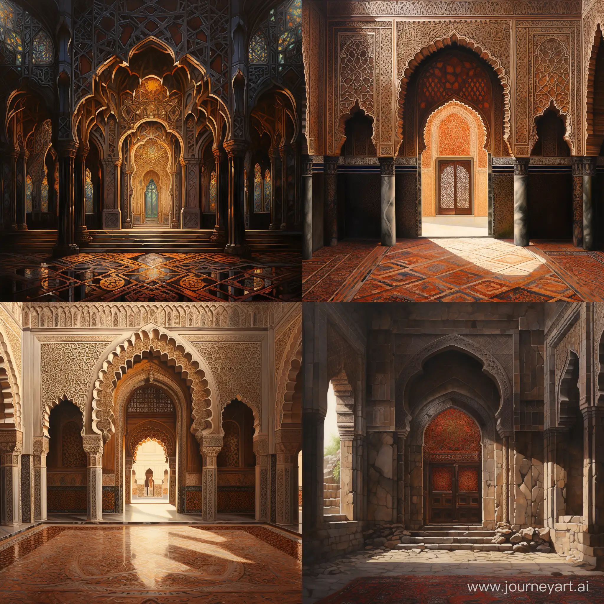 Intricate-Muqarnas-Mihrab-Design-with-Arabic-Influence