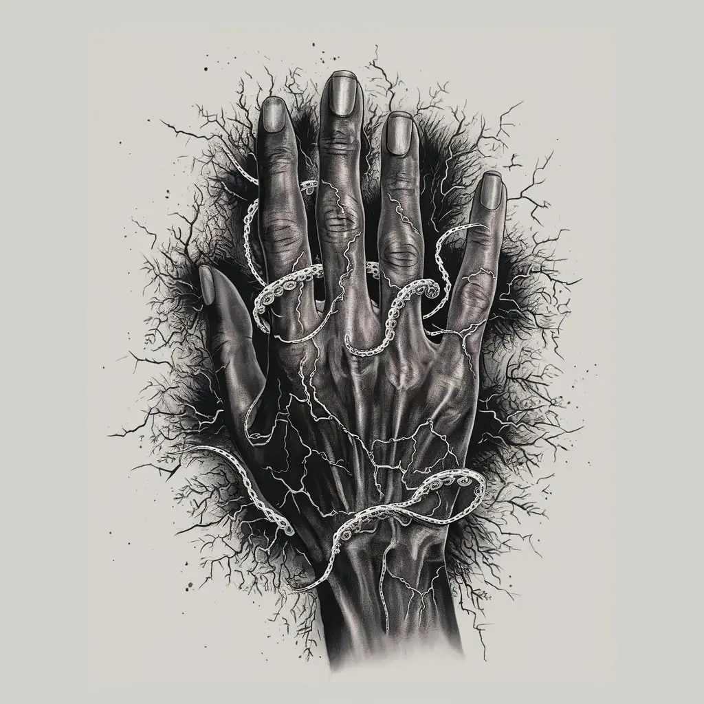 Black-Explosive-Torn-Veins-Hand-Tattoo-Template-with-Lightning-Tentacles