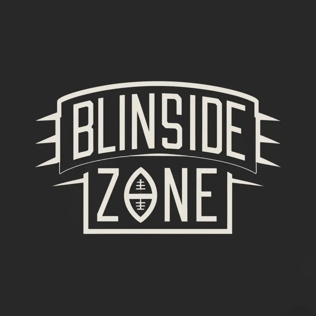 a logo design,with the text "BlindSide Zone", main symbol:American Football Pitch,Moderate,be used in Sports Fitness industry,clear background