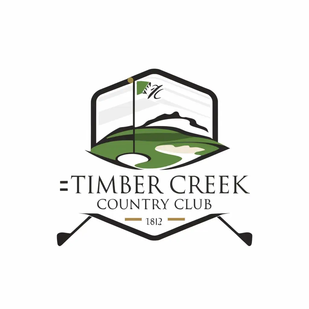 LOGO-Design-For-Timber-Creek-Country-Club-Elegant-Emblem-with-Country-Club-Theme
