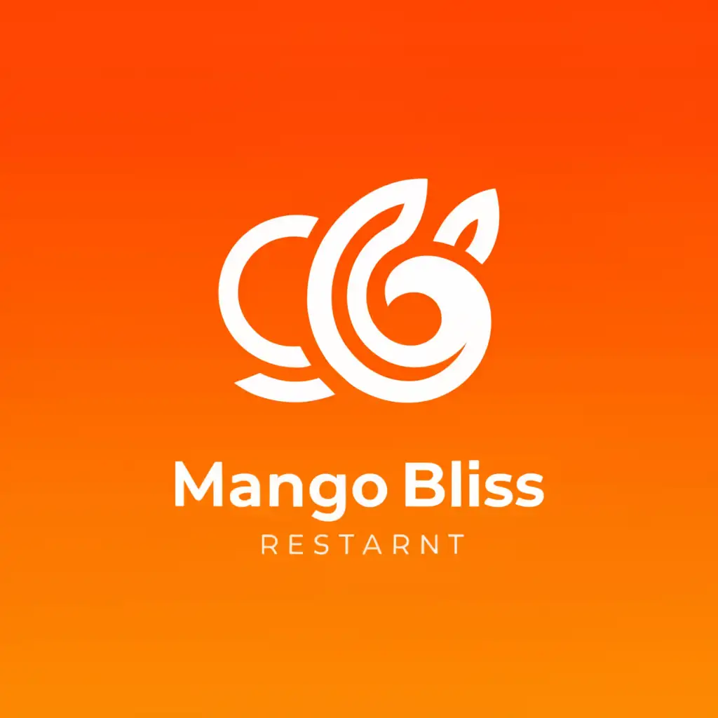 a logo design,with the text "Mango bliss", main symbol:M B,Minimalistic,be used in Restaurant industry,clear background