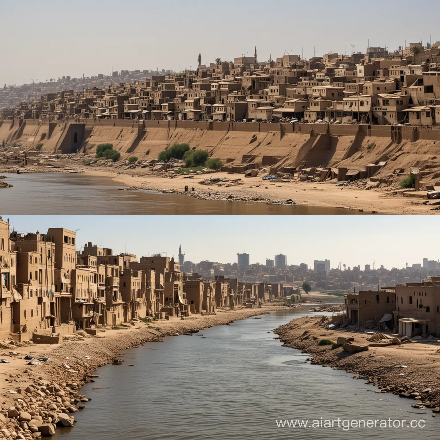 Riverbank-Contrast-Ruins-and-Slums-vs-Luxurious-Dwellings